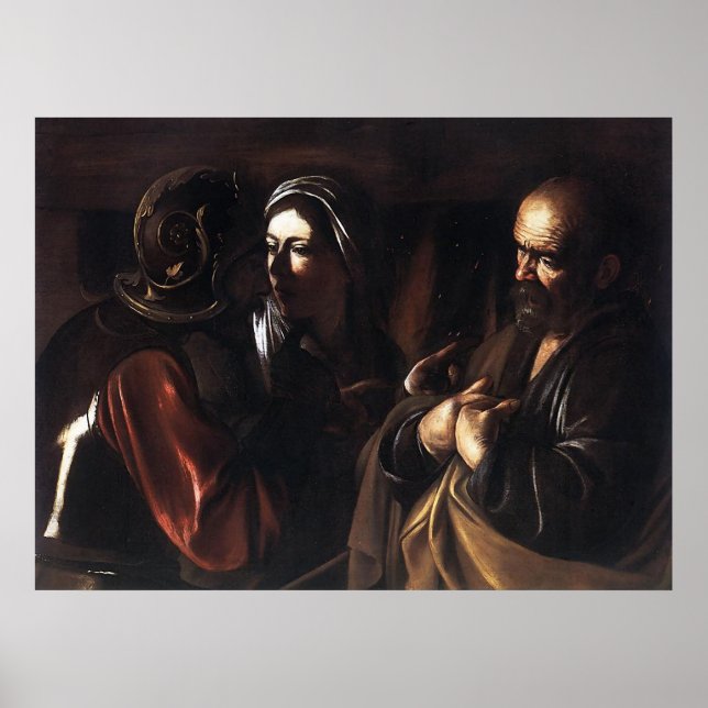 Caravaggio The Denial Of St Peter Poster (Front)