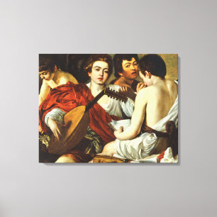 CARAVAGGIO - The musicians 1595 Canvas Print