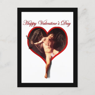 Caravaggio's Cupid for Valentine's Day Holiday Postcard