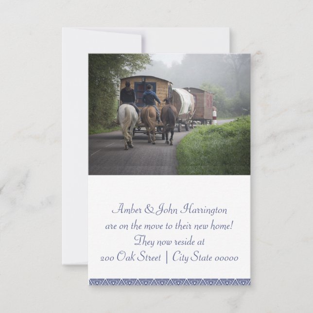 Caravan And Horses Moving Announcement (Front)