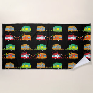Caravan Art gifts - Love My Caravan Beach Towel