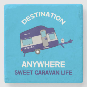 Caravan Art gifts - Love My Caravan Coffee Mug Doo Stone Coaster