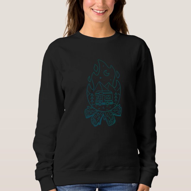 Caravan Bonfire Camping Sweatshirt (Front)