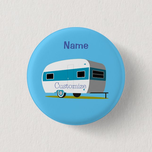Caravan Camper RV Thunder_Cove 1 Inch Round Button (Front)