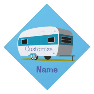 Caravan Camper RV Thunder_Cove  Graduation Cap Topper