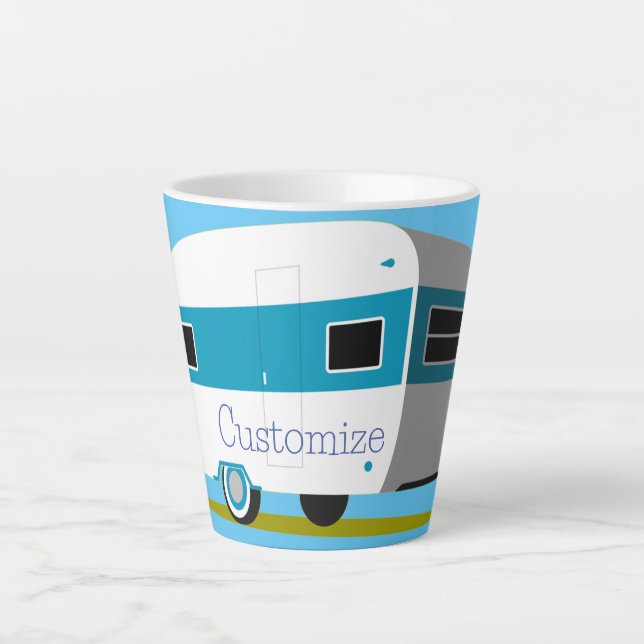 Caravan Camper RV Thunder_Cove Latte Mug (Front)