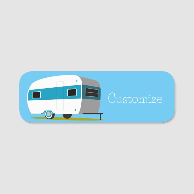 Caravan Camper RV Thunder_Cove Name Tag (Front)