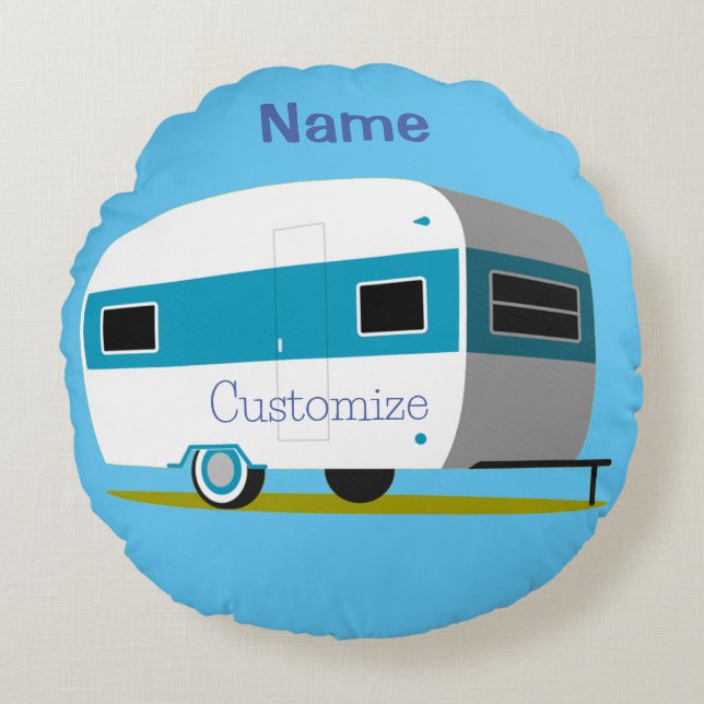 Caravan Camper RV Thunder_Cove Round Pillow (Front)