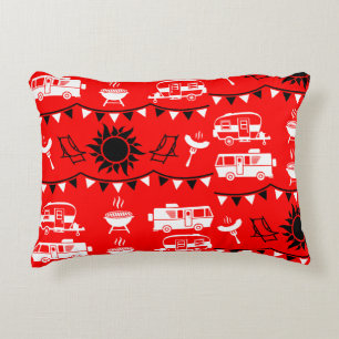 Caravan Camping Decor Accent Pillow