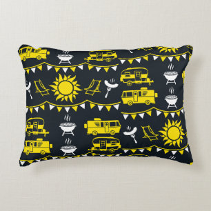 Caravan Camping Decor Accent Pillow