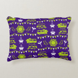 Caravan Camping Decor Accent Pillow