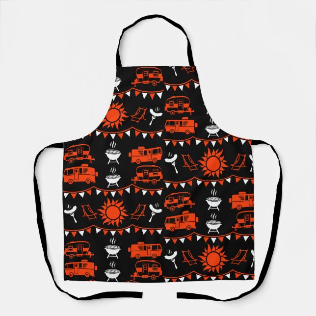 Caravan Camping Decor Apron (Front)