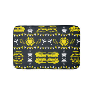 Caravan Camping Decor Bath Mat