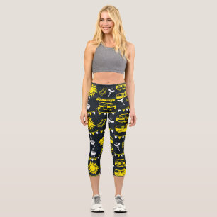 Caravan Camping Decor Capri Leggings