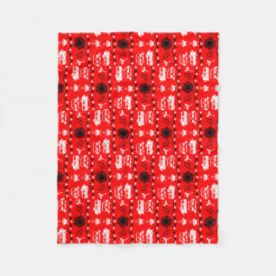 Caravan Camping Decor Fleece Blanket