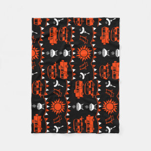 Caravan Camping Decor Fleece Blanket