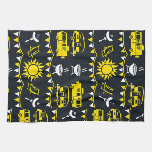Caravan Camping Decor Kitchen Towel