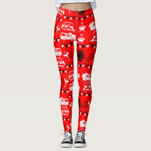 Caravan Camping Decor Leggings