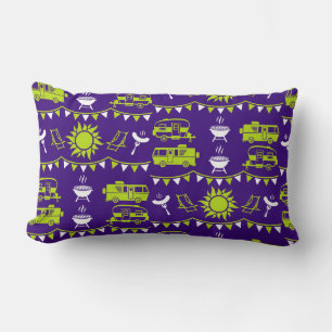 Caravan Camping Decor Lumbar Pillow
