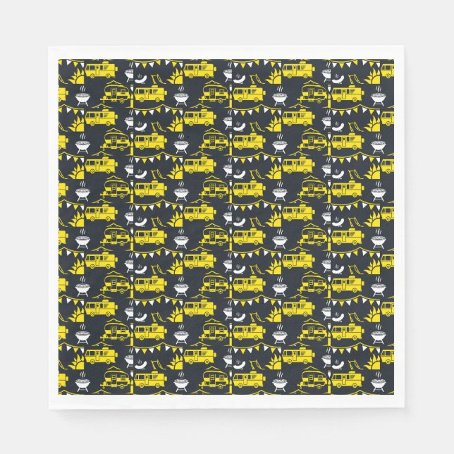 Caravan Camping Decor Napkin (Front)
