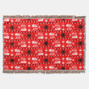 Caravan Camping Decor Throw Blanket