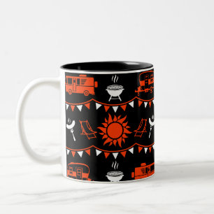 Caravan Camping Decor Two-Tone Coffee Mug