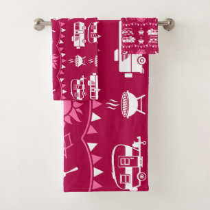 Caravan Camping Home Decor Bath Towel Set