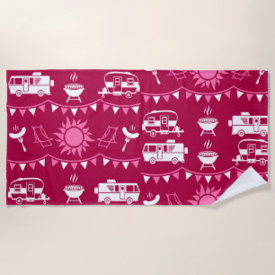 Caravan Camping Home Decor Beach Towel
