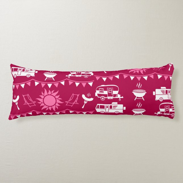 Caravan Camping Home Decor Body Pillow (Front)