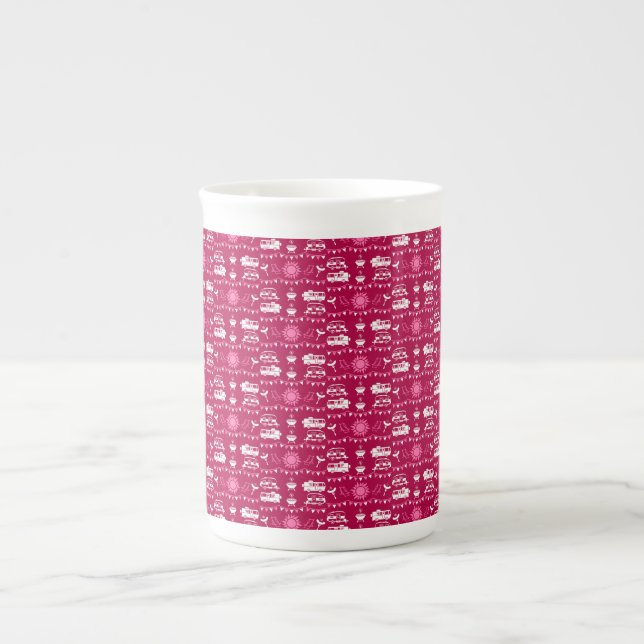 Caravan Camping Home Decor Bone China Mug (Front)