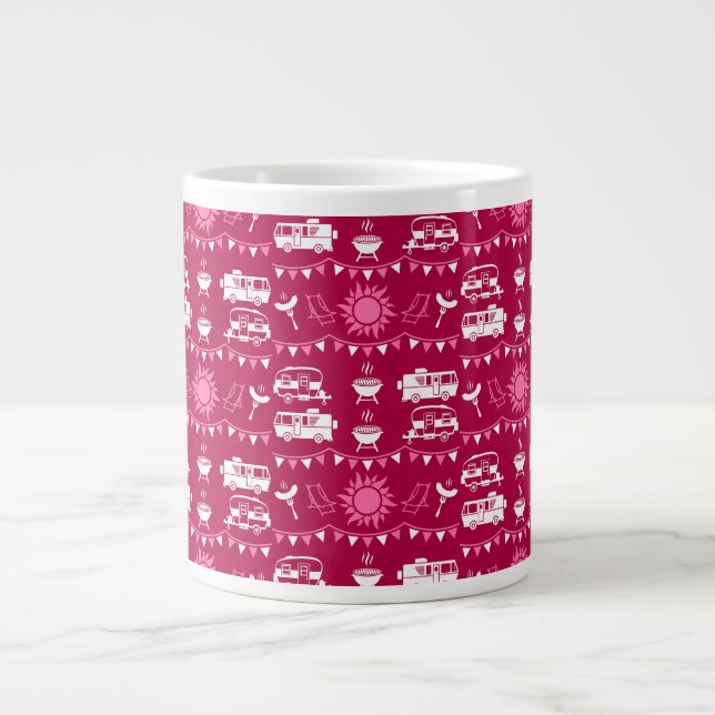 Caravan Camping Home Decor Large Coffee Mug (Front)
