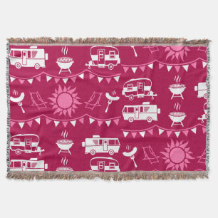 Caravan Camping Home Decor Throw Blanket