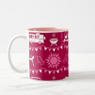 Caravan Camping Home Decor Two-Tone Coffee Mug