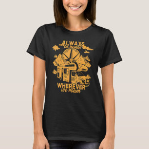 Caravan camping trailer mobile home motorhome RV v T-Shirt