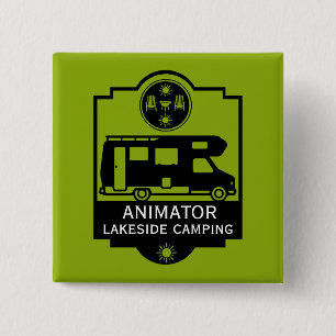 Caravan Campsite Business  2 Inch Square Button