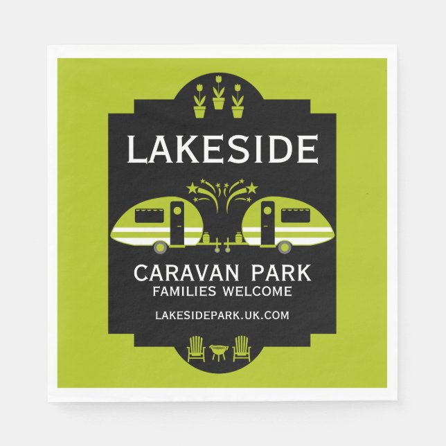 Caravan Campsite Promotion Napkin (Front)