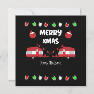 Caravan Christmas Decor Doormat Latte Mug Card
