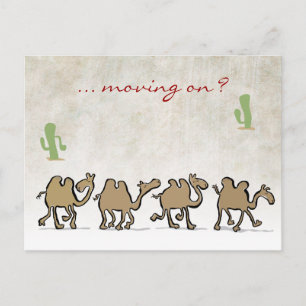caravan - customizable text announcement postcard