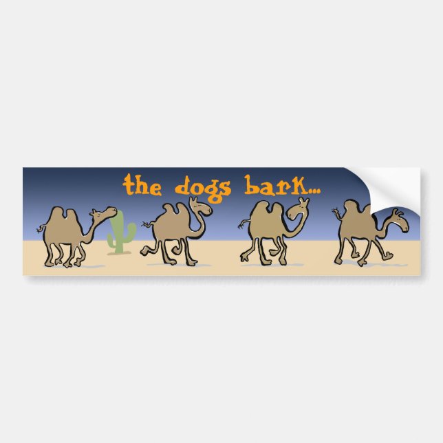 caravan - customizable text bumper sticker (Front)