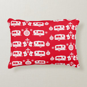 Caravan Happy Christmas Camping   Accent Pillow