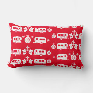 Caravan Happy Christmas Camping   Lumbar Pillow