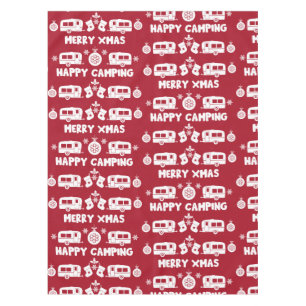 Caravan Happy Christmas Camping   Tablecloth
