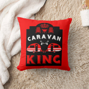 Caravan King Gifts For Campers Throw Pillow