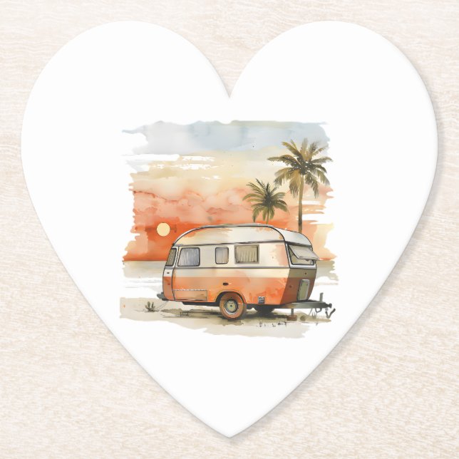 Caravan Paper Coaster (Front)