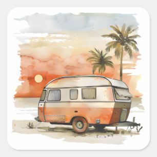 Caravan Square Sticker