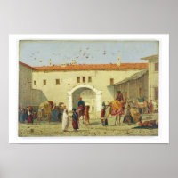 Caravanserai at Mylasa, Turkey, 1845 (oil on panel