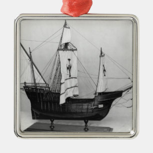 Caravel of Christopher Columbus Metal Ornament