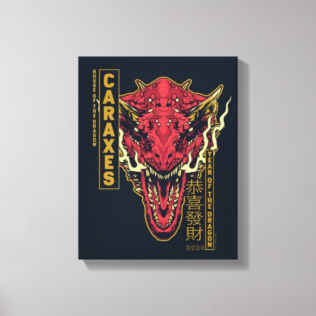 Caraxes Head Year of the Dragon | 恭喜發財 Canvas Print (Front)