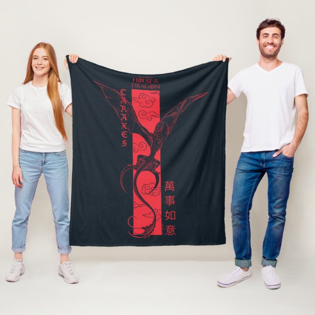 Caraxes in Flight Banner Chinese New Year | 萬事如意 Fleece Blanket (In Situ)