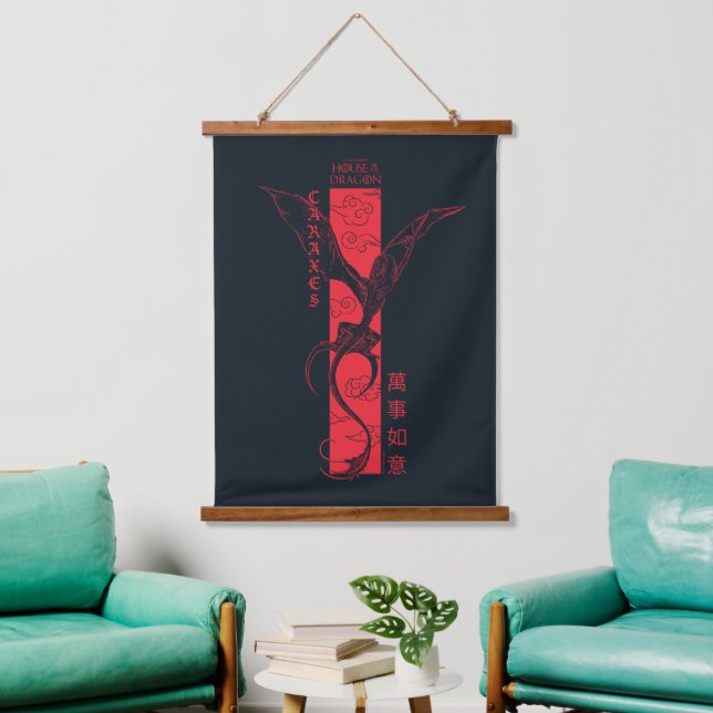 Caraxes in Flight Banner Chinese New Year | 萬事如意 Hanging Tapestry (Living Room)
